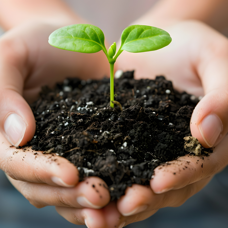 closeup-shot-of-a-green-plant-growing-in-front